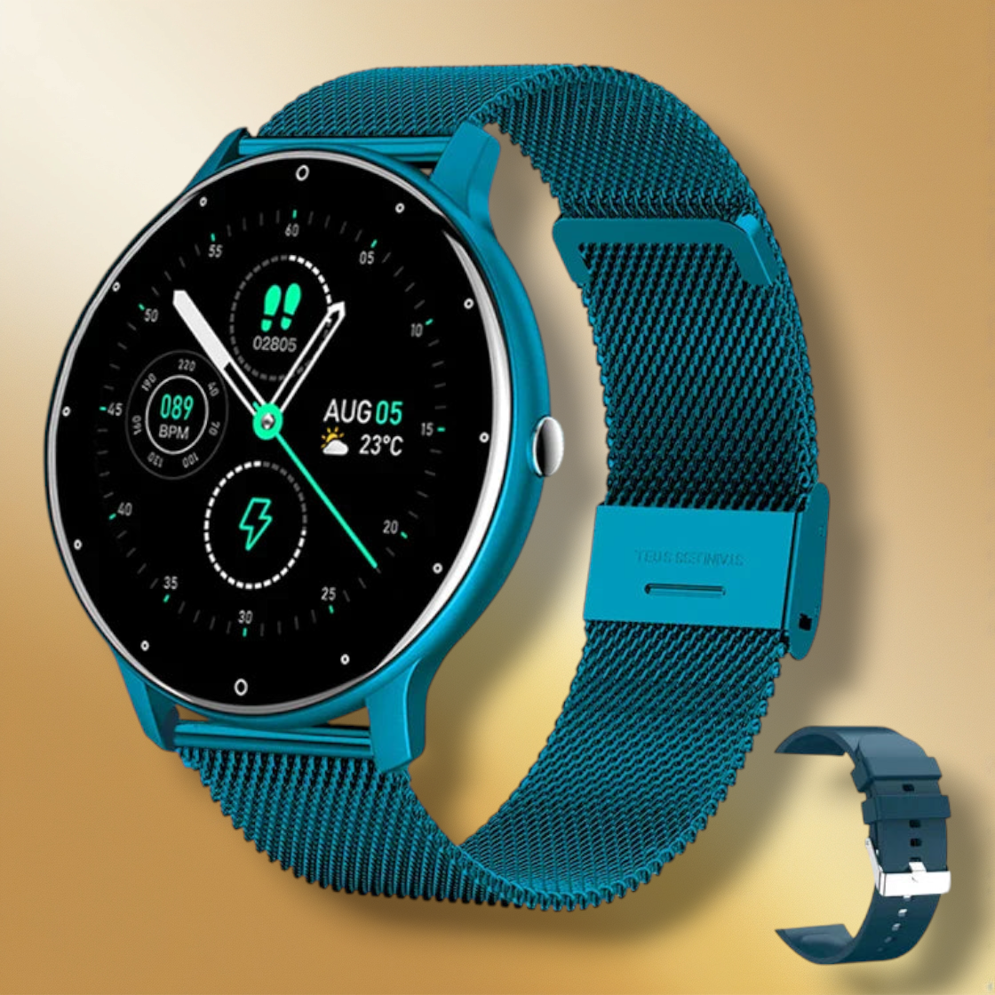 Montre Android connectée bleue "Heliaris"