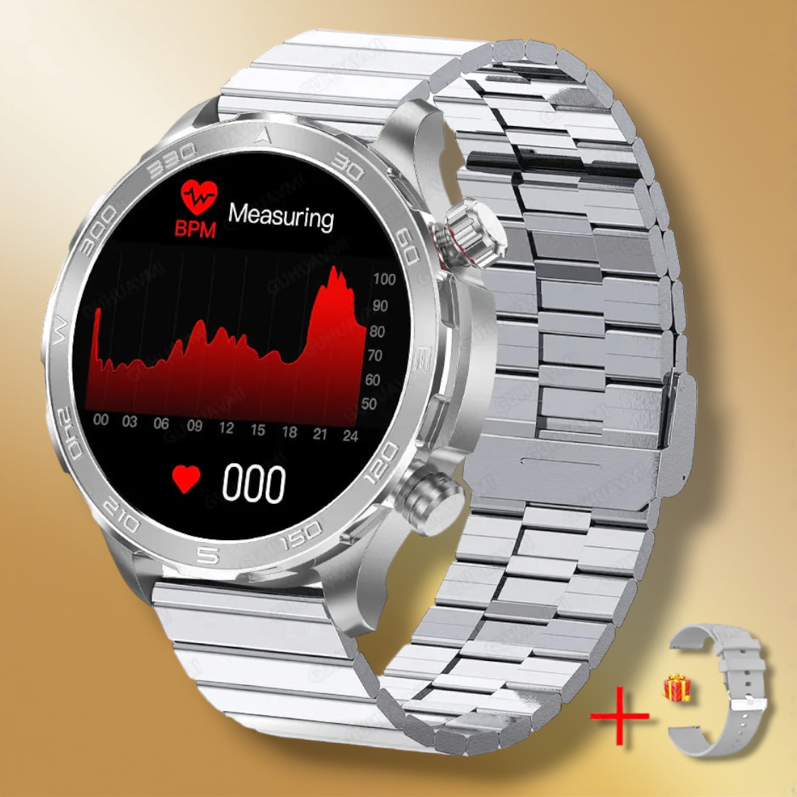 Montre cardio et GPS Acier argent "Auronisra"