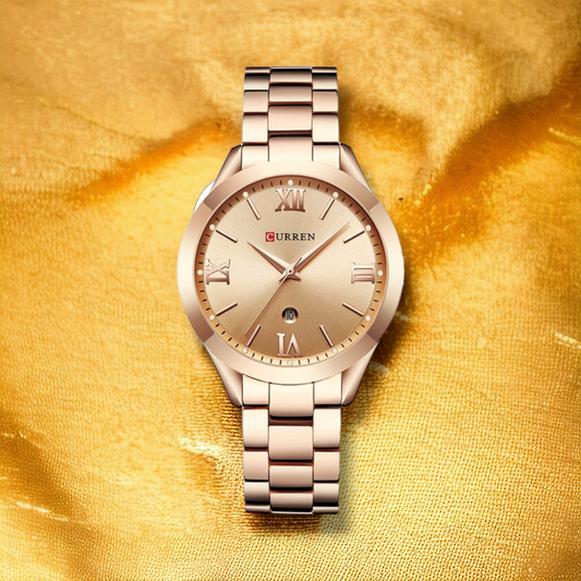 Montre Acier Inoxydable Rose Or - "Runa" | CARIBEOLE