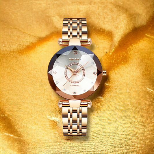 Montre Blanche Femme Bracelet Acier - "Dima" | CARIBEOLE