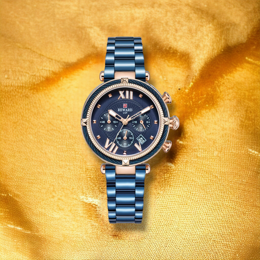 Montre Bleue Femme - "Ina" | CARIBEOLE