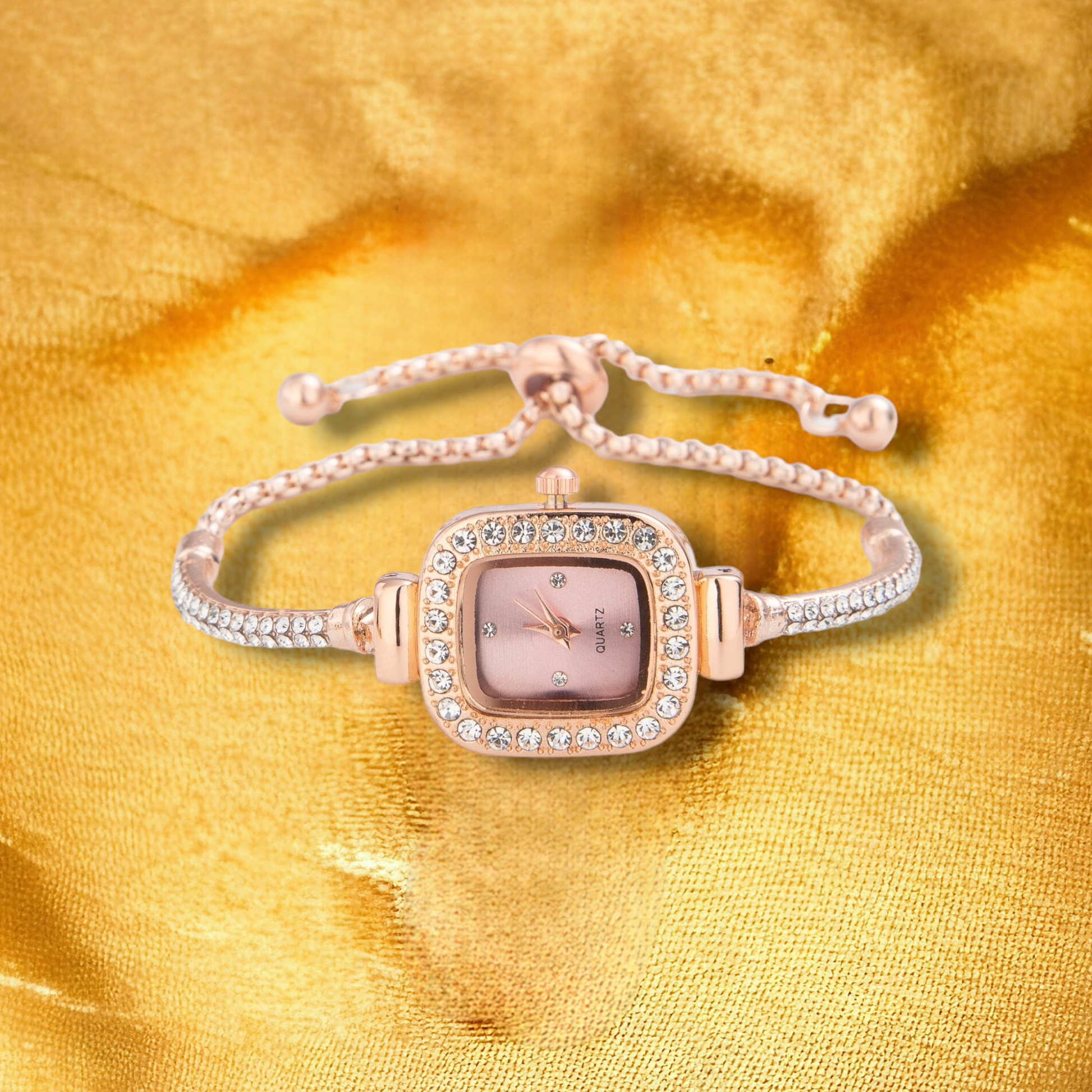 Montre Originale Femme Rose Or - "Pina" | CARIBEOLE