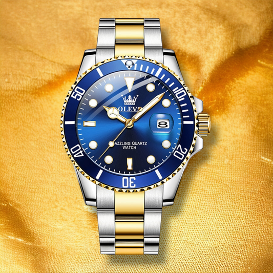 Montre Bleue Femme Bracelet Acier - "Quina" | CARIBEOLE