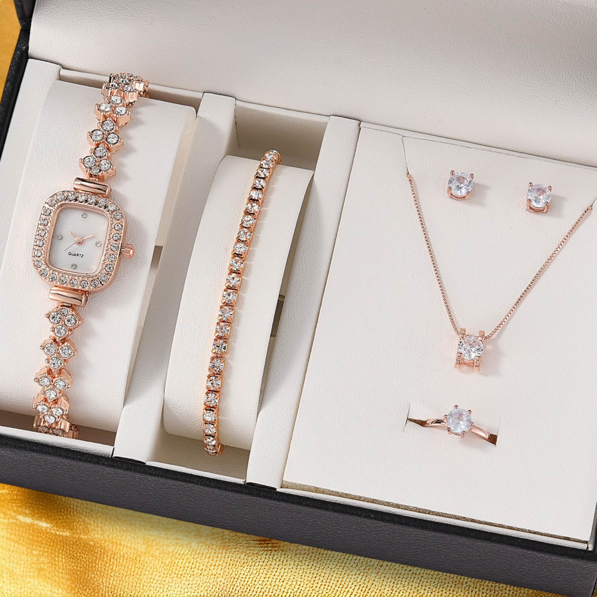 Coffret Montre Bracelet Rose Or - "Vina" | CARIBEOLE