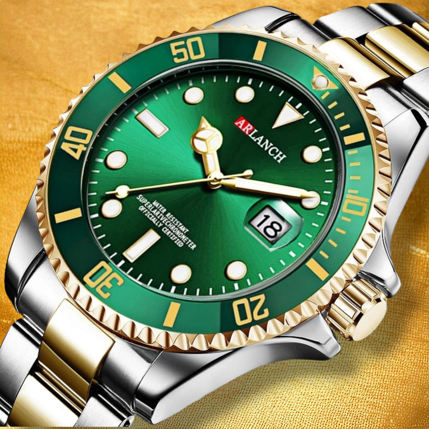 Montre Femme Verte Bracelet Acier "Cella"