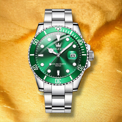 Montre Verte Femme Acier - "Pria"