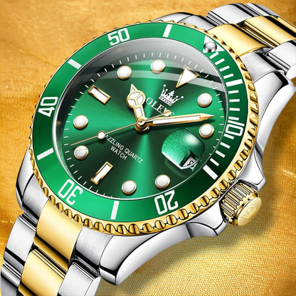 Montre Verte Femme Acier - "Pria"