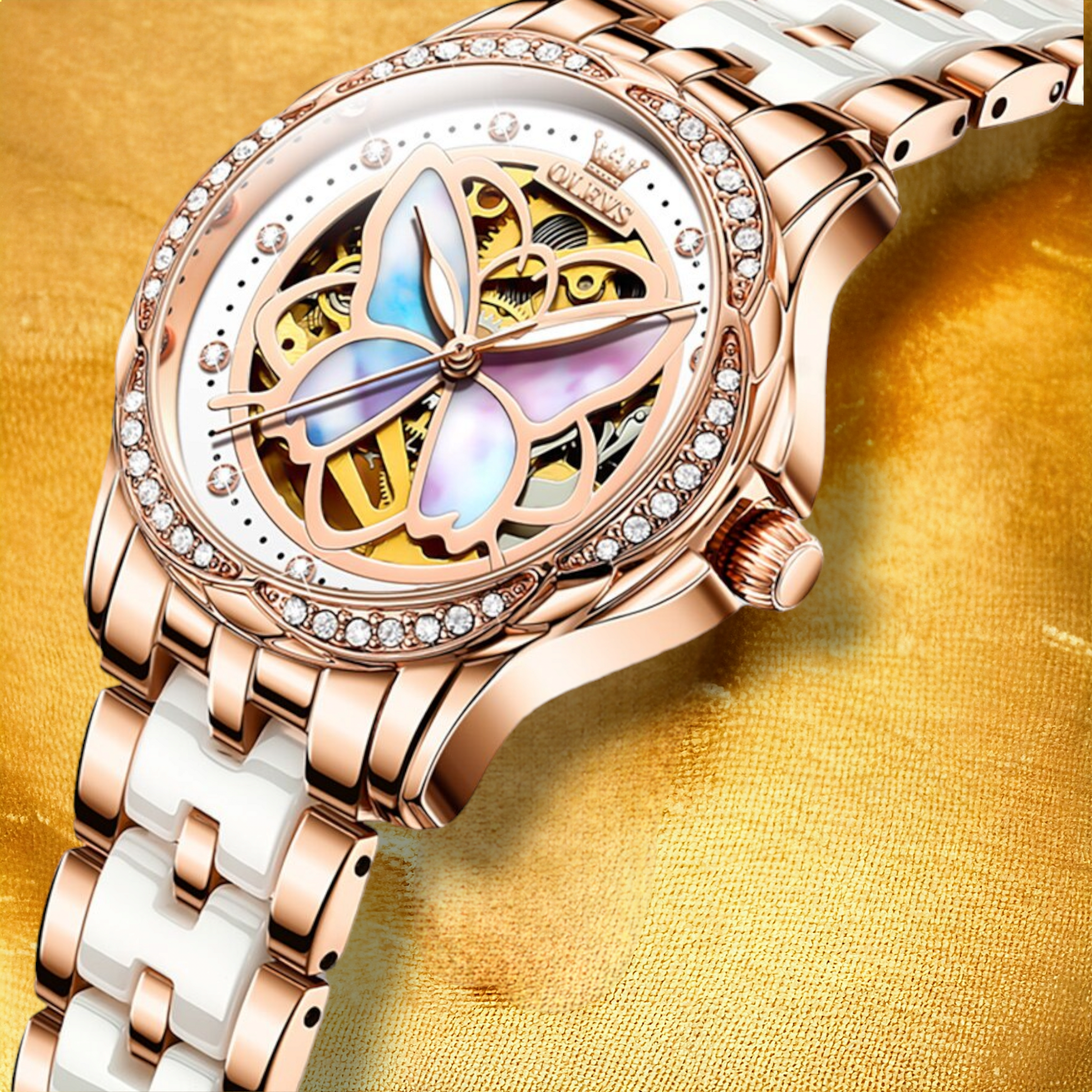 Montre Automatique Femme Papillon - "Jelina" | CARIBEOLE