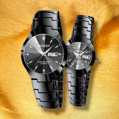 Montre Pour Couple Bracelet Acier - "Helia"