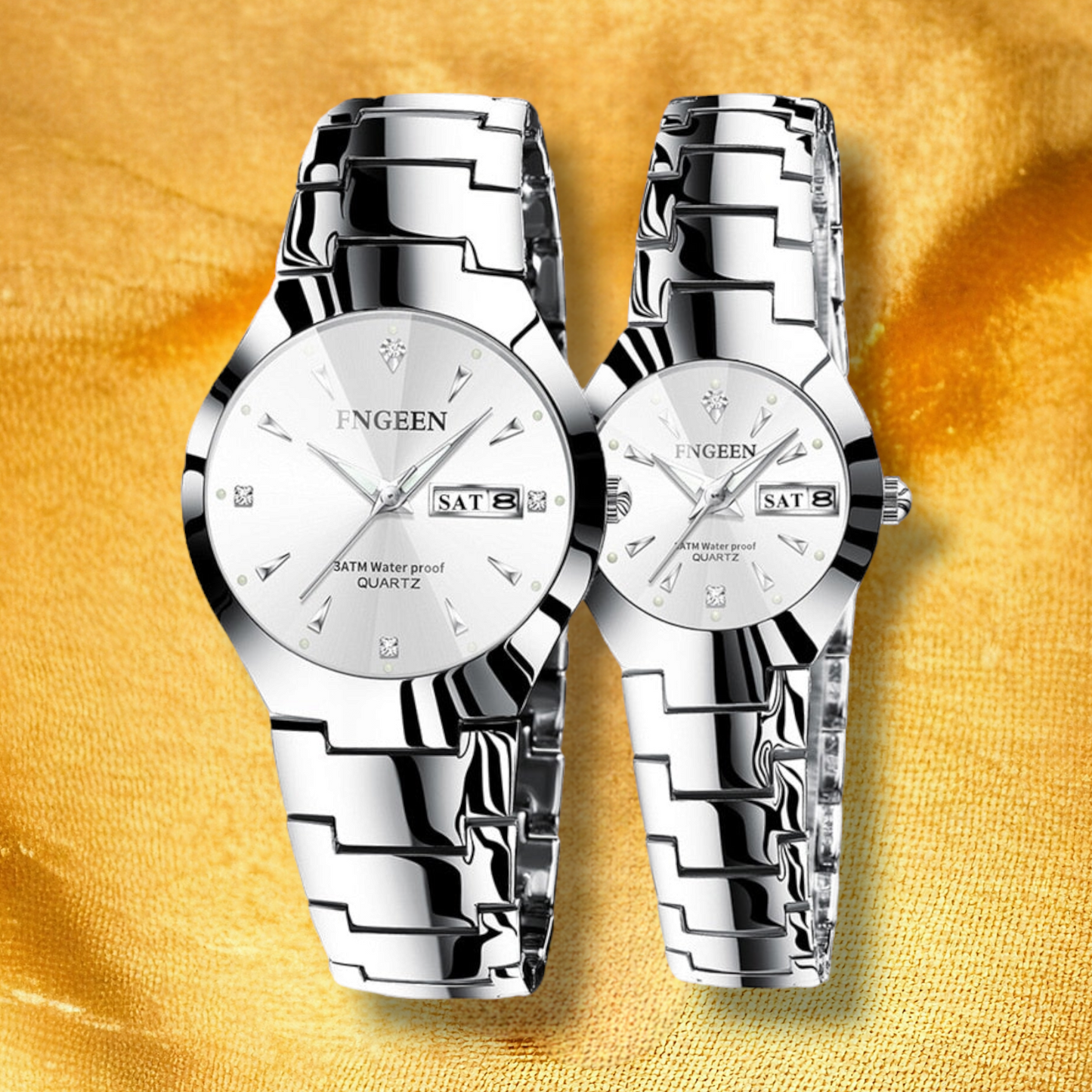 Montre Pour Couple Bracelet Acier - "Helia"