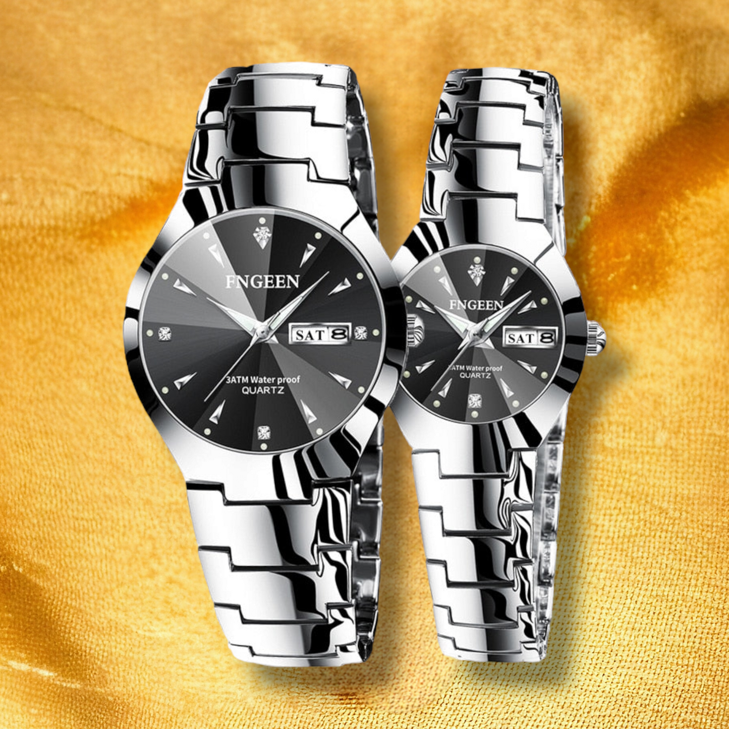 Montre Pour Couple Bracelet Acier - "Helia"