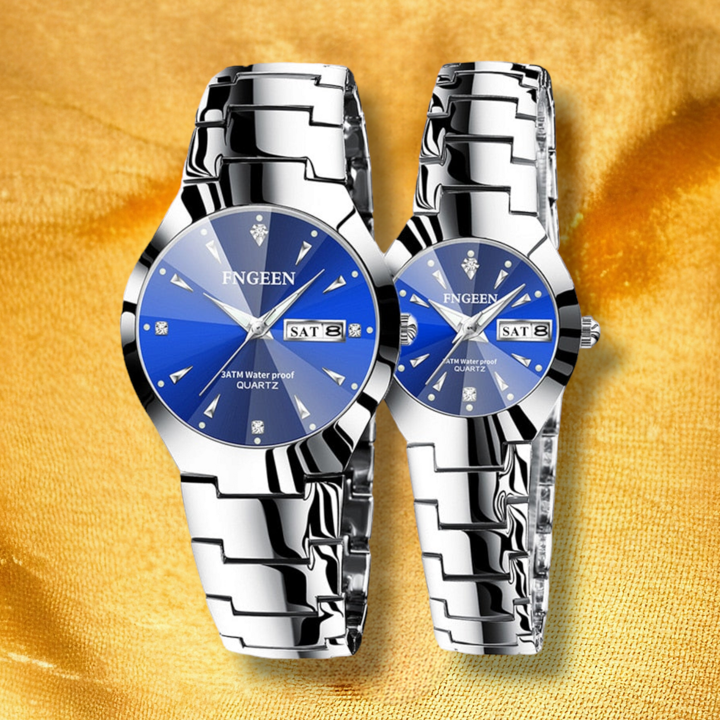 Montre Pour Couple Bracelet Acier - "Helia"