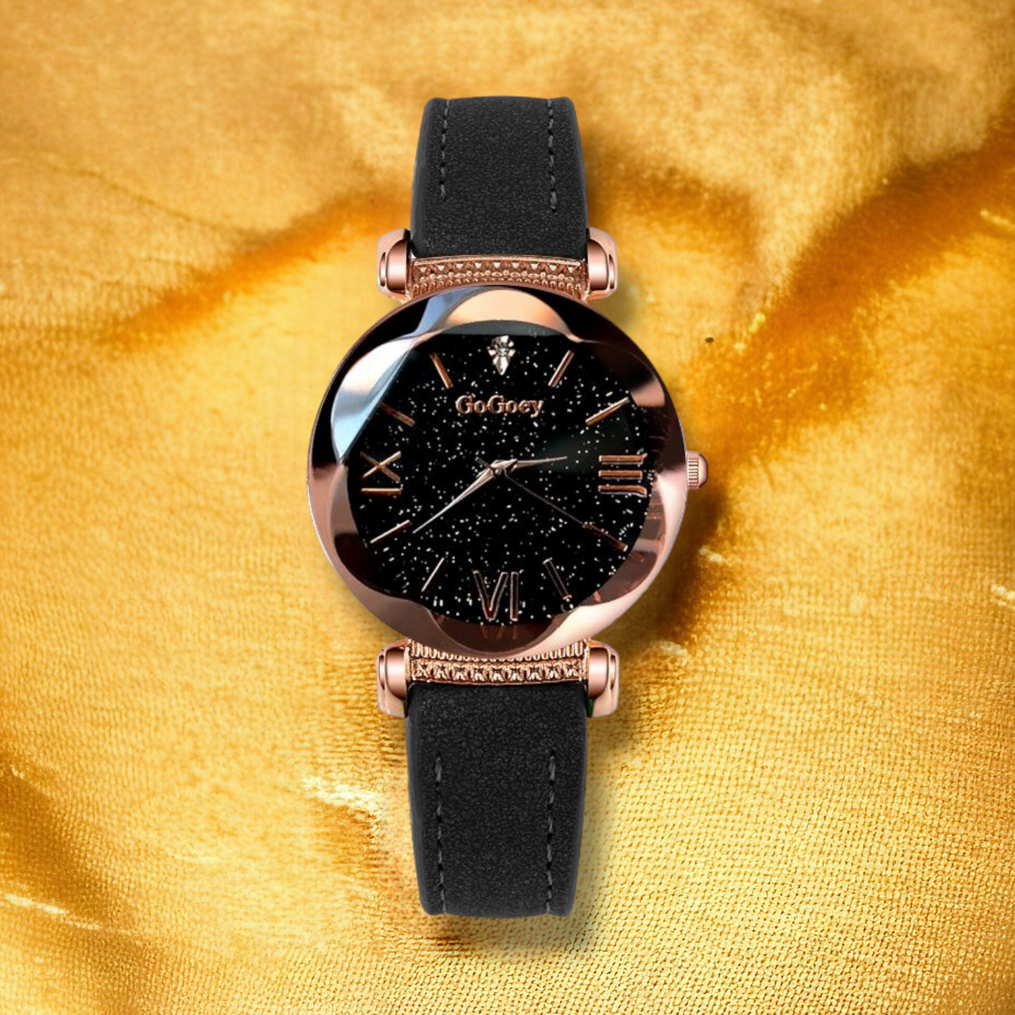 Montre Noire Femme - "Elita"