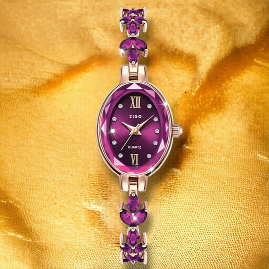 Montre femme Violette - "Dahlia"