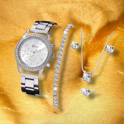 Coffret Montre Femme Bracelet Acier - "Nita"